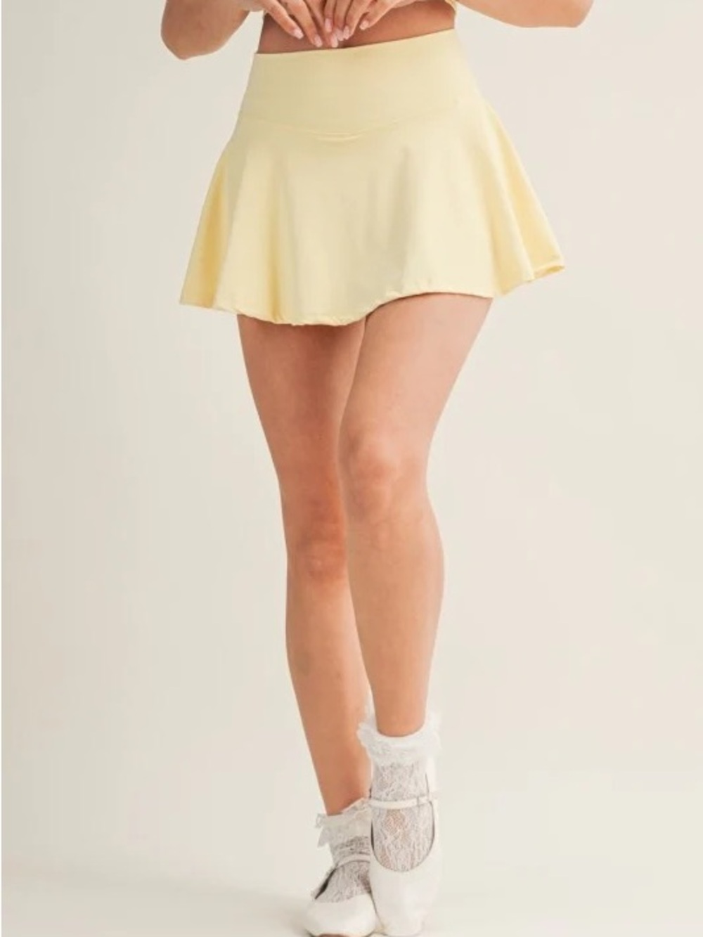 K SWISS Moisture Wicking Mesh Skort - Popcorn